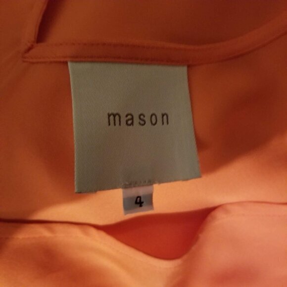 NEW Mason 100% Silk Ruffle Sleeve Blouse Size 4 - Picture 3 of 4